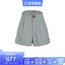 LE FAME lafem spring new complicated waist strappy shorts