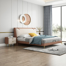 Modern light and luxurious double bed minimalist style wedding bed Nordic 1 8 m small family type master bedroom creative soft bed insBL80