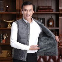 down fleece vest middle aged mens autumn winter down jacket warm camisole underwear large size vest