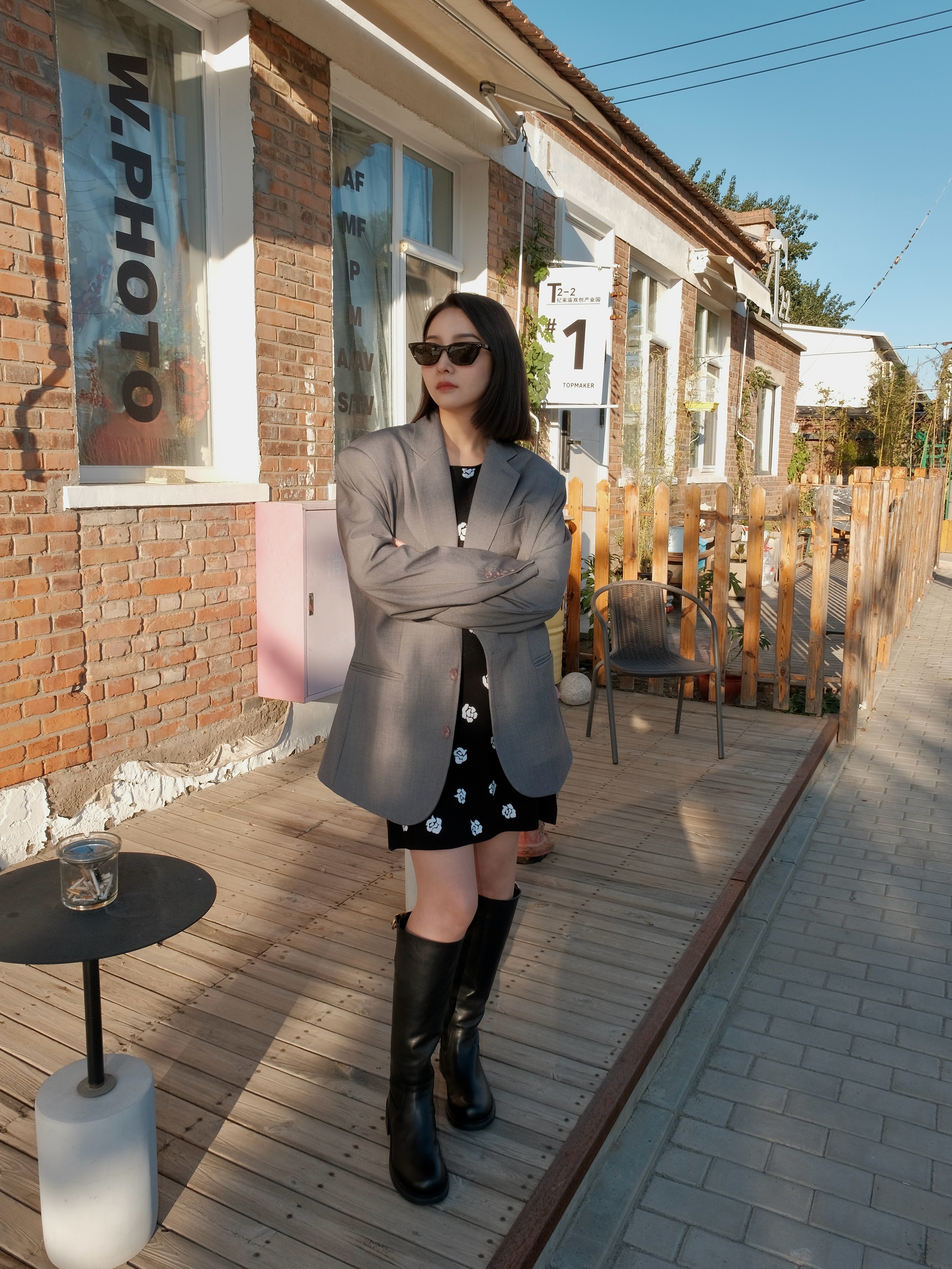 kisscat接吻猫[城市旅人]骑士靴，万茜方枪枪美洋同款真皮皮带扣复古英伦风