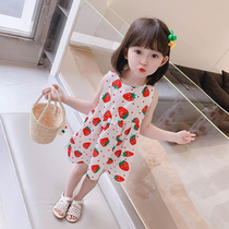Girls dress for dress and summer clothing 2022 new Yangqi female baby Summer thin pure cotton Childrens Princess Dresses