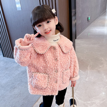 Girls lamb coat in autumn and winter 2022 new winter children in winter clothes with the plus babys sweater