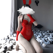  Uniform temptation Christmas sex underwear passion suit female bunny pajamas sexy and hot tease transparent high-end