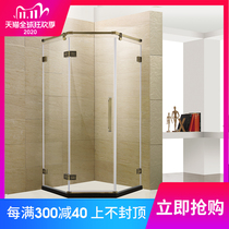 Custom integrated shower room stainless steel diamond-shaped black gold luxury bathroom partition wet and dry separation bathroom