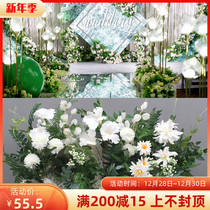 New wedding flower art road guide Flower Forest line flower olive branch road guide flower peony flower art table layout