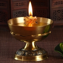 Yuantong Buddha Hall liquid butter lamp pure copper long-term lamp Buddha front lamp edible oil lamp for Buddha household Buddha lamp