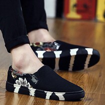 2021 summer new mens canvas shoes Korean trend wild mens shoes one pedal breathable board shoes casual shoes