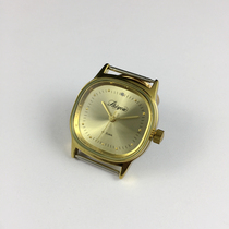 (Guangguang shop)Nanjing Watch Factory Shiyou brand square yellow shell diameter 34 mm to send a strap