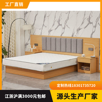 Chain hotel bed hotel furniture simple combination quick standard room full set of custom apartment B & B soft bag backrest