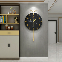 Nordic light luxury wall clock living room home fashion modern simple watch creative personality Art decorative clock hanging wall