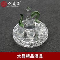 Xin Shanchang funerary ornaments Crystal wine Ware boutique small wine bottle transparent wine glass cemetery funeral supplies funeral supplies