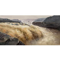 Tong Derecorded < Yellow River > Realistic Cloth Surface Oil Painting Living Room Bedroom Decoration Painting Collection Pure Hand Painting