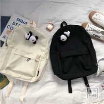 Day Department Brief about 100 hitch Campus Backpack Canvas Ins college Wind Han version Double shoulder bag Female Chic students