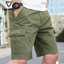 Mark Wafi tooling shorts mens summer loose multi-pocket five-point pants mens casual simple Middle pants Tide brand