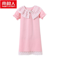 South Pole Boy Clothing Girl Sleeping Dress Short Sleeves Pure Cotton Children Sleeping Clothes Baby Parenting Dress Home Dress Summer