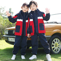 Kindergarten Class Clothing Submachine Clothing Three Sets Plus Suede Childrens School Uniform Winter Clothing Elementary School Children Order Clothes Thickening Garden Clothes