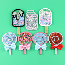 Mobile phone case accessories acrylic hourglass ball ice cream DIY material Han fan accessories