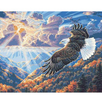 2021 new diy digital oil painting goshawk pure hand-painted color living room bedroom New put c pine oil painting