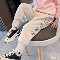 Girl plush pants autumn and winter girl baby baby spring and autumn children wear a body fluff winter clothing outside wearing autumn clothing