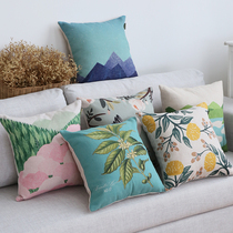 Sofa cuddle pillow cover without core 45x45 square headboard leaning against pillow sofa Living room office Nap Pillow with pillow