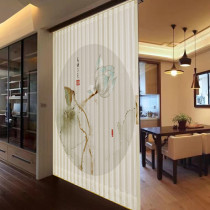 Folding door no lower rail new Chinese screen partition mobile sliding door hall kitchen toilet cloakroom invisible door