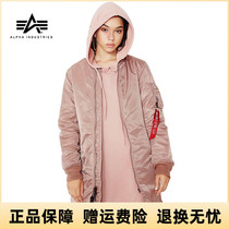  (Clearance Sale)ALPHA Alpha Industrial Womens MA-1 Long Long windbreaker flight jacket