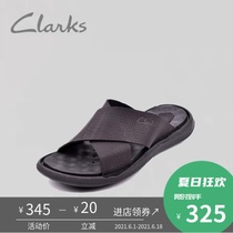 Clarks mens shoes 2021 summer cowhide breathable outside wear beach shoes mens casual soft bottom cool slippers tide