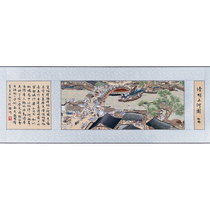 Handmade embroidery silk embroidery intangible heritage inheritor Duan Xipings work Qingming Shanghe map