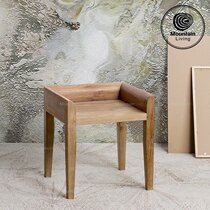 Imported solid wood small dwarf stool Nordic fashion modern minimalist creative x teak dining chair home bench without backrest