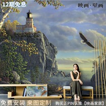 American Hand Painted Landscape Wallpaper Oil Painting Mermural Living Room TV Background Wall Paper Seamless Sofa Bedroom Wall Cloth