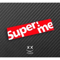 XX Sticker Metide SUPERME Car Sticker Spotlight Warning Stick Mocaron Waterproof Reflective Sticker