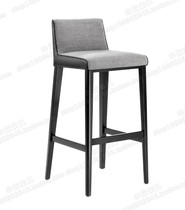 American solid wood bar chair modern simple creative front desk high stool fashion bar chair Nordic dining chair high chair