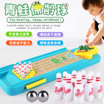 Douyin Mini Frog Bowling Table Toys Children Desktop Parent-Child Interactive Game Children Toys Launch Pad