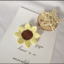 The Rhyme Dispensers Strongly Recommend Handmade Hair Line Woven Sun Flower Bb Clip Adorable Mesh Red Hair Card Hair Clip