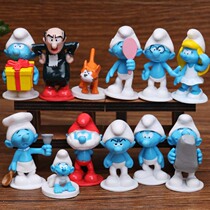 Smurfs 12 cute model ornaments doll blue sister GEG witch cake decoration toy doll hand