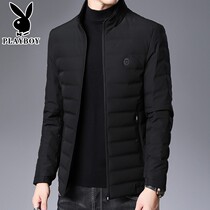 Flowers Playboy cotton clothes Mens thin section Winter mens jacket jacket cotton clothing Collar Down Clothing Business Casual Cotton Padded Jacket