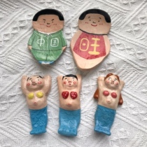 Next door Uncle Lis original homemade hand-painted ceramic chopsticks holder refrigerator stickers