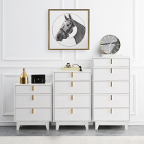 Light luxury chest cabinet Nordic modern simple living room three four five bucket drawer type storage cabinet bedroom cabinet against the wall