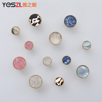 Shell Dresser Dresser Drawer Handle Full Copper Fritillary Cabinet Single Hole Pure Copper Door Handle Light Lavish Round Brass Idea