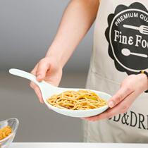 South Korea eats the same spoon white net red tableware Korean handheld dish handle handle reception dish