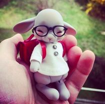 bjd sd doll 1 12 milk rabbit resin doll small pet