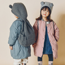 (Delivered Backpacks) Baby down clothes in the middle of a boy girl Childrens down clothes 1-3-6-8 Anti-season childrens clothing