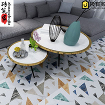 Nordic modern antique 600x600 geometric tiles balcony wall kitchen bathroom floor non-slip wear-resistant tiles