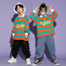 Children Street Dance Suit Boy Hip Hop Khatide Clothes Loose Handsome Clothes Girl Jazz Costumes Hiphop Play Out