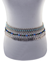 Belly dance waist chain female sexy new body chain wide belt tassel waist seal outside with bohemian style accessories
