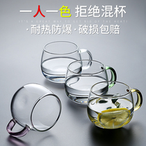 Tea with glass home heat-resistant ins Wind transparent set high temperature simple fresh forest water Cup