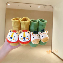 Baby socks spring and autumn cotton newborn baby childrens stockings autumn and winter cute super cute male and female baby floor socks
