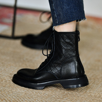 Martin boots British style 2021 Winter new leather retro thick-soled spring and autumn single boots children flat-bottomed short boots