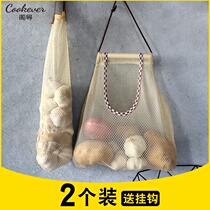 Let garlic head ginger contain the hanging kitchen with garlic ginger bag ginger garlic storage bag ginger shallot garlic hand hanging bag