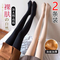 Big code silk stockings 200 catty anti-hook silk autumn and winter style fat mm plus fattening up even pantyhose spring and autumn beat bottom socks off stop